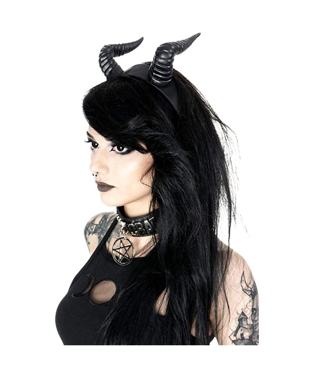 Headbands Restyle Gothic Beleth Headband Nugoth Satan Devils Horns Headpiece - C518LAQ4GWE $34.01