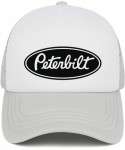 Baseball Caps Unisex Man Baseball Hat Hip Hop Adjustable Mesh Captain-Peterbilt-tiucks-Flat Cap - Grey - C518AHCMOOL $24.05