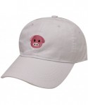 Baseball Caps Pig Emoji Cotton Baseball Dad Cap - White - CK17YSE5DHE $15.71