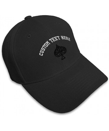 Baseball Caps Custom Baseball Cap Game Cards as Spade Logo Embroidery Dad Hats for Men & Women - Black - CY18SG3QK46 $28.12
