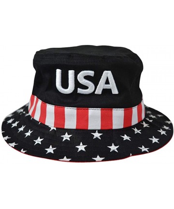 Baseball Caps USA Baseball Cap Polo Style Adjustable Embroidered Dad Hat with American Flag for Men and Women - Black - CV18Y...