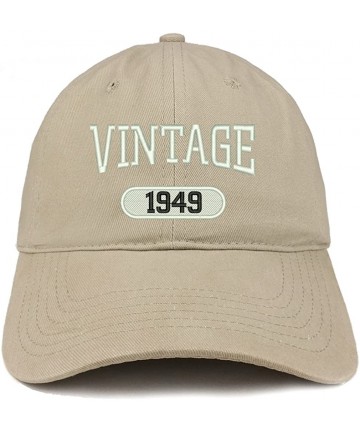 Baseball Caps Vintage 1949 Embroidered 71st Birthday Relaxed Fitting Cotton Cap - Khaki - CQ180ZKG3S5 $22.31