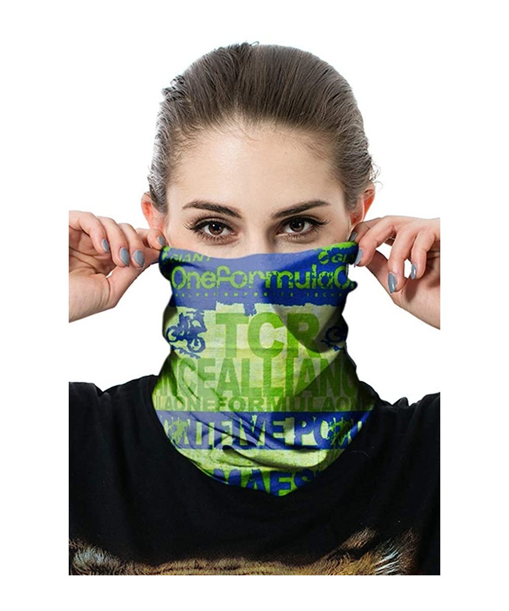 Balaclavas Unisex Multifunctional Seamless Bandana Face Mask Neck Gaiter Headwear Tube Mask Scarf - Green - C6197SS9HLM $15.61
