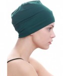 Baseball Caps Unisex Bamboo Sleep Caps for Cancer- Hair Loss - Chemo Caps - Jade Green - CC11UPN3I8P $13.54