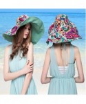 Sun Hats Women's Wide Brim Summer Beach Sun Hat - Green - CY11AZ6E3BH $38.00