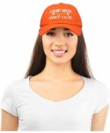 Baseball Caps Camp Hair Don't Care Hat Dad Cap 100% Cotton Lightweight - Orange - C518S045OGM $17.44