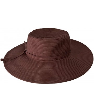 Sun Hats Packable- Crushable UPF 50+ Protective Sun Hat with 4" Brim - NH53 - Dark Brown - C718C3EY5HC $27.95