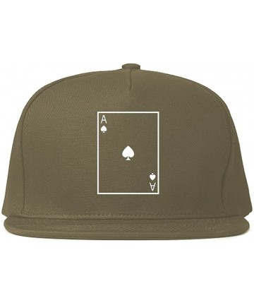 Baseball Caps Ace of Spades Snapback Hat Cap - Grey - CM17YKH4QKA $29.23