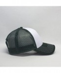 Baseball Caps Plain Cotton Twill Mesh Adjustable Snapback Low Profile Baseball Cap - Dark Green/White/Dark Green - CW18EZN6AA...