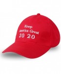 Baseball Caps Keep America Great 2020 Baseball Cap-Adjustable Trump Hat 3D Embroidery Trump Ball Caps for Men and Women - CS1...