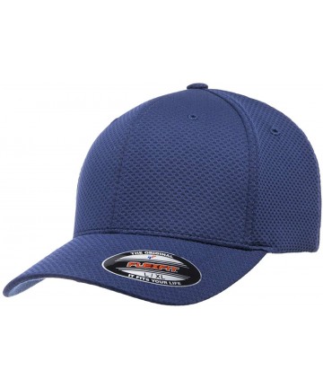 Baseball Caps Flexfit Cool and Dry 3D Hexagon Jersey Cap - Moisture Wicking Hat- Bundle w/Hat Liner - Navy - CL18HETOM5M $20.83
