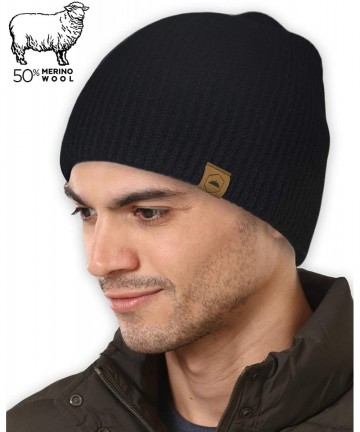 Skullies & Beanies Winter Beanie Knit Hats for Men & Women - Warm- Stretchy & Soft Daily Ribbed Toboggan Cap - Merino Wool - ...