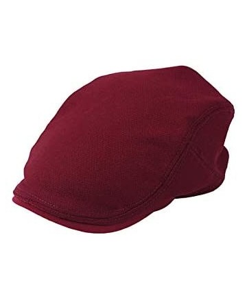 Newsboy Caps Classic Mens Womens Thin Plaid Ivy Herringbone Stylist Cap Hat Flat Cabbie Newsboy - Winered - CZ18S5UOXT5 $13.07