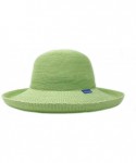 Sun Hats Women's Victoria Sun Hat - Ultra Lightweight- Packable- Broad Brim- Modern Style- Designed in Australia - Lime - CU1...