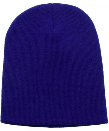 Skullies & Beanies Women/Men Basic Solid Color Warm Knit Ski Snowboarding Beanie Hat - Royal - CQ110FPYW5V $22.90