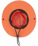 Sun Hats Adjustable Outdoor Protection Foldable Ponytail - Orange - CX18S4X2QNR $14.46