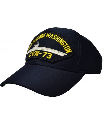 Baseball Caps USS George Washington CVN-73 Cap Navy Blue - C412H6AZGVF $35.43