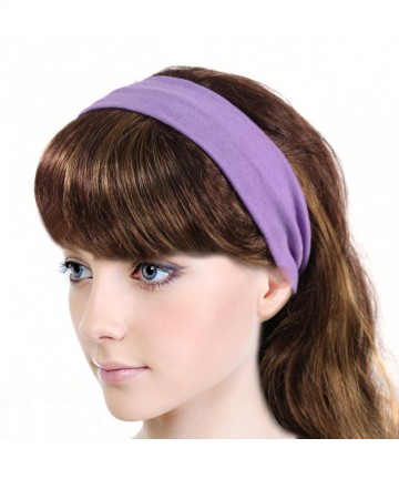 Headbands Simple Solid Color Stretch Headband - Purple (1 Pc) - 1 Pcs - Purple - C111DFFIL6T $19.21