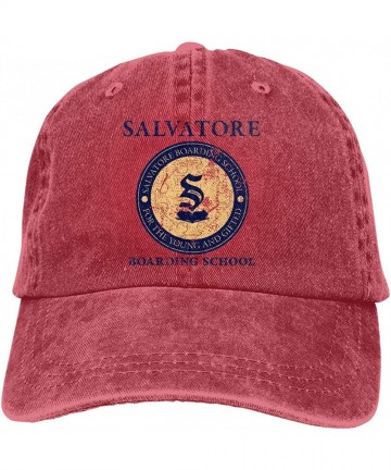 Baseball Caps Salvatore Boarding School Baseball Cap for Mens and Womens - Red - CT18SN3LZX8 $30.46