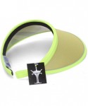 Skullies & Beanies UV Protection Clip-on Visor - Neon Yellow - CQ184SQOWR4 $16.37