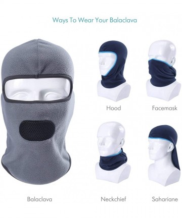 Balaclavas Balaclava Face Mask for Cold Weather- Grey - C012N4RP85L $16.94