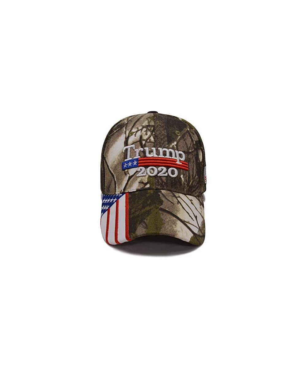 Baseball Caps Donald Trump 2020 Keep America Great Cap Adjustable Baseball Hat with USA Flag - Breathable Eyelets - C018RLHNO...