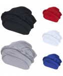 Skullies & Beanies Women Concise Turban Twisted Braid Headscarf Cap Hair Covered Wrap Hat - Black - CN18AZSYMG2 $13.75