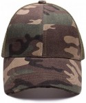 Baseball Caps Mesh Trucker Ponytail Baseball Cap for Women Men Girl - Camouflage - CC18DXM2UQ2 $15.16