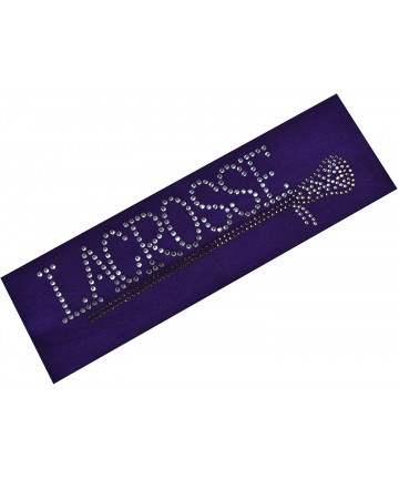 Headbands Lacrosse Stick Rhinestone Cotton Stretch Headband LAX Team Gift - Purple - CQ11MPST2VF $13.57