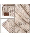 Skullies & Beanies Slouchy Beanie Hat for Women- Winter Warm Knit Oversized Chunky Thick Soft Ski Cap - Cuff Black+soft Gray ...
