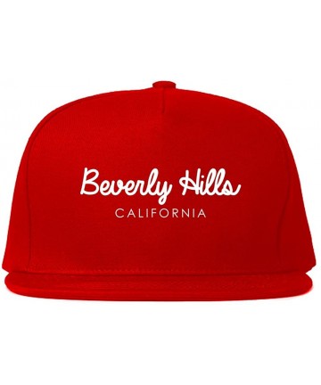 Baseball Caps Beverly Hills California Snapback Hat - Red - CF18CZG0Y6I $31.83