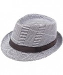 Fedoras Fedora Hats for Men-Fashion Sunhat Packable Summer Panama Beach Hat British Style Hats Men Women - White - CH18DUHQI6...