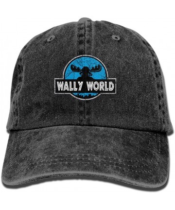 Baseball Caps Wally World Denim Hat Adjustable Unisex Classic Baseball - Black - C318DW9X5M9 $24.49