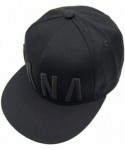 Baseball Caps 3D Embossed/Embroidery Letters Baseball Cap - Flat Visor Adjustable Snapback Hats Blank Caps - Nana-black - CK1...