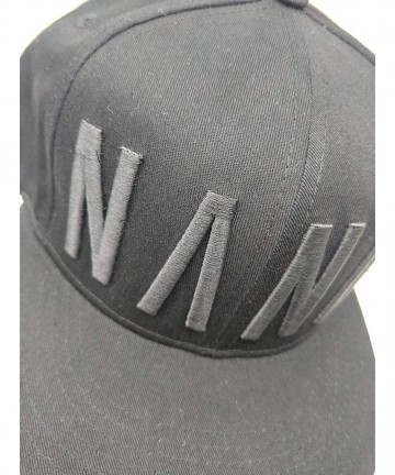 Baseball Caps 3D Embossed/Embroidery Letters Baseball Cap - Flat Visor Adjustable Snapback Hats Blank Caps - Nana-black - CK1...