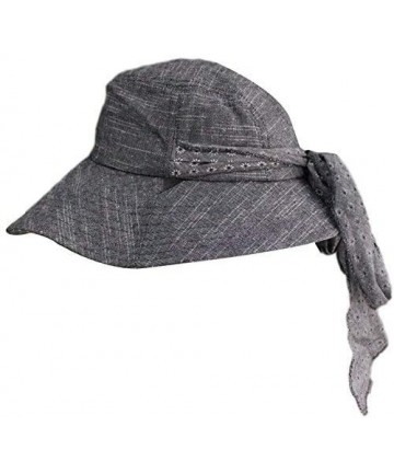 Sun Hats Women Summer Beach Cotton Flax Sun UV Protection Big Brim Folding Hat Visor Cap Dark Gray - Dark Gray - CR11XGZNZLJ ...