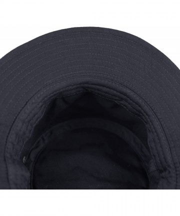 Bucket Hats 100% Cotton Canvas & Pigment Dyed Packable Summer Travel Bucket Hat - 1. Canvas - Navy - C718DQ3XG3E $16.97