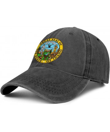 Baseball Caps Unisex Baseball Cap Cowboy Hat Flag Map of Jamaica Dad Hats Trucker Hat - Idaho Emblem-2 - CC18W0GTE0E $31.45