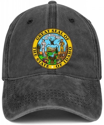 Baseball Caps Unisex Baseball Cap Cowboy Hat Flag Map of Jamaica Dad Hats Trucker Hat - Idaho Emblem-2 - CC18W0GTE0E $20.69