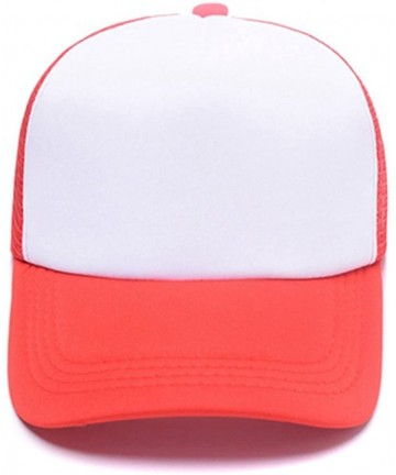 Baseball Caps Classic Cotton Adjustable Baseball Plain Cap-Custom Hip Hop Dad Trucker Snapback Hat - Trucker Red - CF17Y0N5SG...