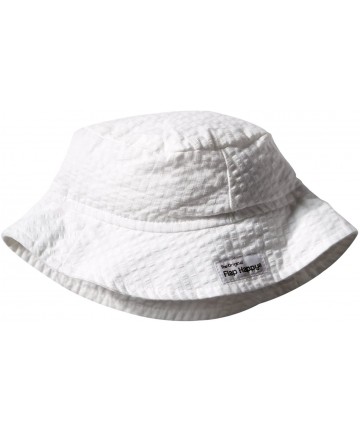 Sun Hats Children Unisex Bucket Hat UPF 50+- Highest Certified UV Sun Protection- Azo-free dye - Vanilla Stripe Seersucker - ...