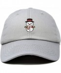 Baseball Caps Cute Snowman Hat Ladies Womens Baseball Cap - Gray - CT18ZYCE2R2 $23.84