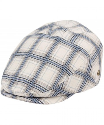 Newsboy Caps Men's Cotton Flat Ivy Caps Summer Newsboy Hats - Iv4021white - C618QNMGKK4 $42.96