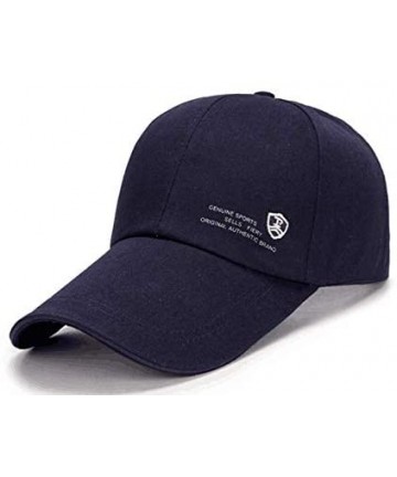 Sun Hats Unisex Baseball Cap Hat Plain Adjustable Lengthen - Navy - CR18SRI5SC0 $11.52