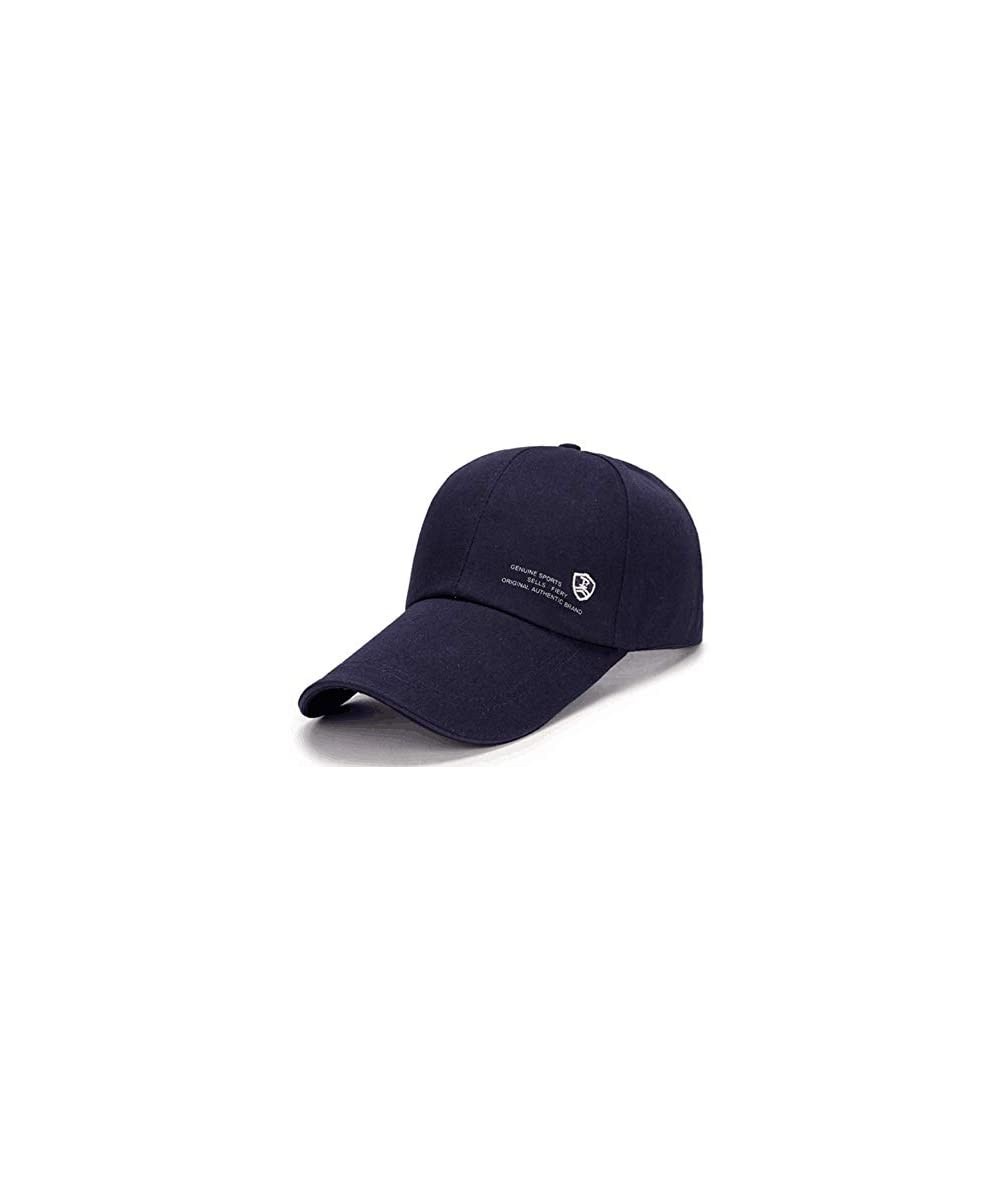 Sun Hats Unisex Baseball Cap Hat Plain Adjustable Lengthen - Navy - CR18SRI5SC0 $11.52