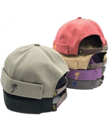 Skullies & Beanies Docker Leon Harbour Hat Watch Cap Breathable Mesh Design Retro Brimless Beanie Hat Unisex - Retro-gray - C...