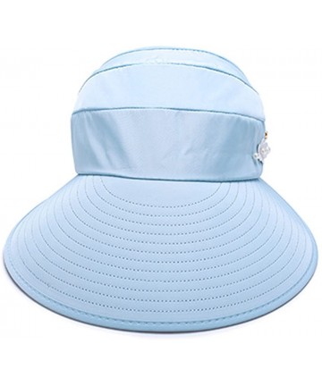 Sun Hats Sun Hats Wide Brim UV Protection Beach Packable Visor Summer Adjustable Cap - Rose - CF18D7EMC5U $12.27
