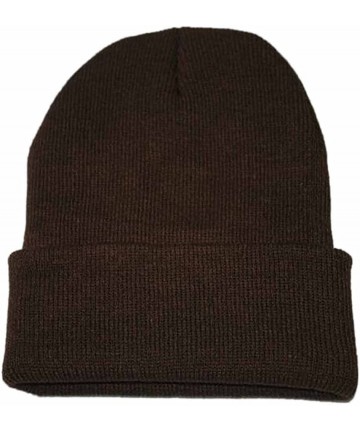 Skullies & Beanies Unisex Slouchy Knitting Beanie Hip Hop Cap Warm Winter Ski Hat - Coffee - C418HYXXSS3 $18.39