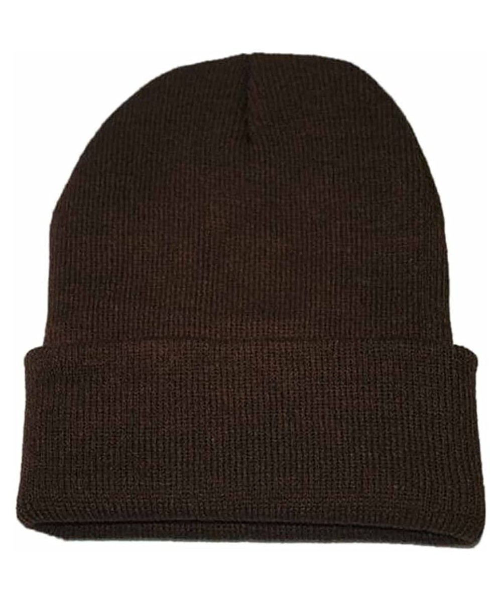 Skullies & Beanies Unisex Slouchy Knitting Beanie Hip Hop Cap Warm Winter Ski Hat - Coffee - C418HYXXSS3 $11.95