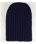 Skullies & Beanies Slouchy Beanie Oversized Warm Winter Dreadlock Hat for Women Knit Beanie for Men - Dark Blue - CR18YZ70ZDX...